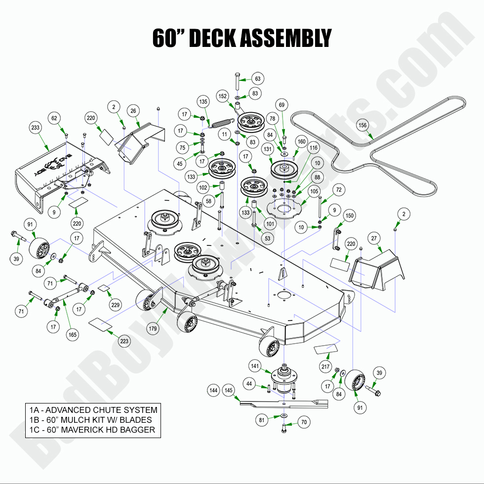 2782 - Bad Boy Mower Parts Lookup > 2022 > Maverick HD > 60\" Deck Assembly
